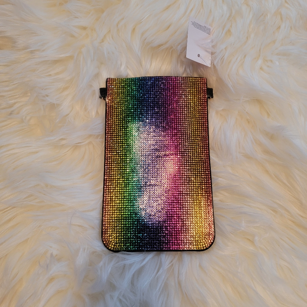 Multi colored bling phone bag
